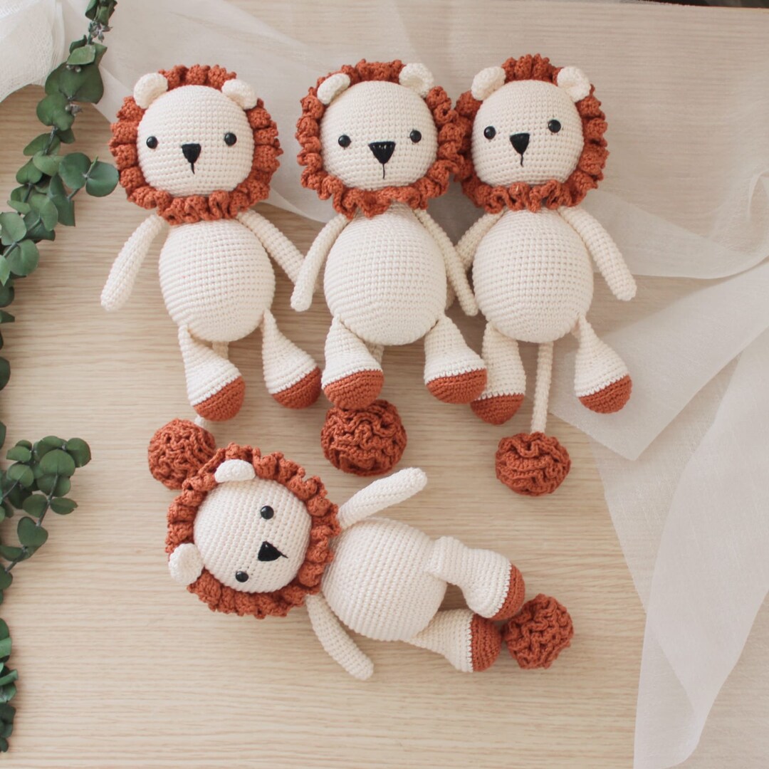 Amigurumi toy,knitted lion, crochet animals,Baby Shower Gift